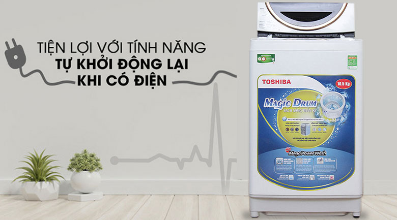 Máy giặt Toshiba 10.5 kg ME1150GV(WK)