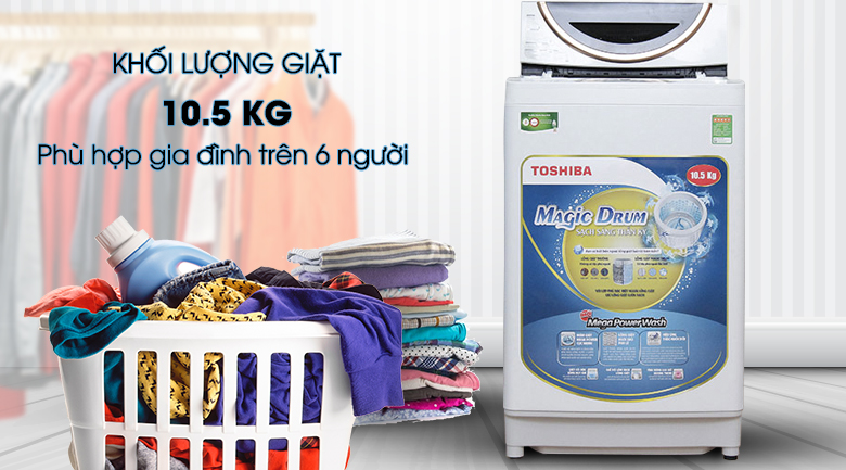 Máy giặt Toshiba 10.5 kg ME1150GV(WK)