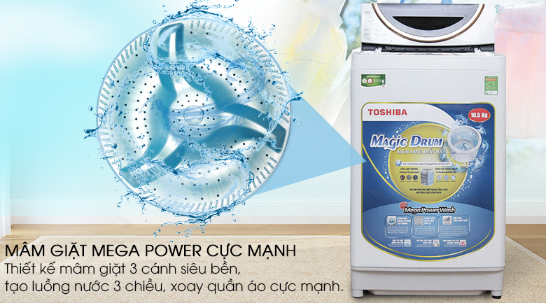 Máy giặt Toshiba 10.5 kg ME1150GV(WK)