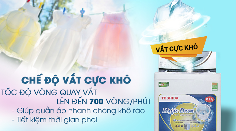 Máy giặt Toshiba 10.5 kg ME1150GV(WK)