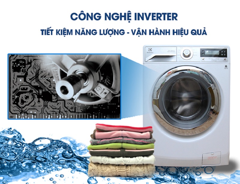 Với công nghệ Inverter hiện đại, máy giặt Electrolux EWF12022 sẽ không chỉ giảm đi lãng phí điện và nước cho gia đình bạn