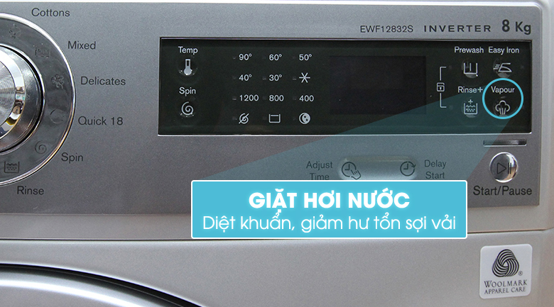Máy giặt Electrolux Inverter 8 kg EWF12832S