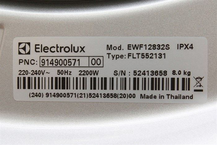 Máy giặt Electrolux Inverter 8 kg EWF12832S Màu Xám