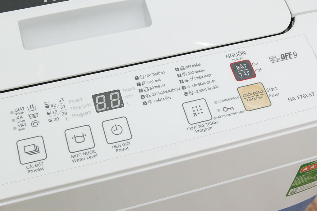 Máy giặt Panasonic 7.6 kg NA-F76VS7WRV Màu Trắng