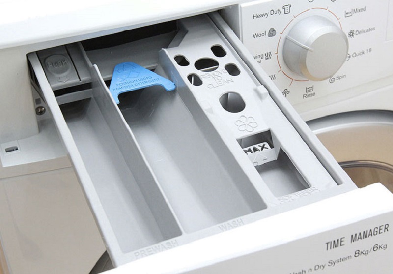 Ngăn chứa chất giặt tẩy của máy giặt sấy Electrolux EWW12842 tiện ích Ngăn chứa chất giặt tẩy của máy giặt sấy Electrolux EWW12842 tiện ích
