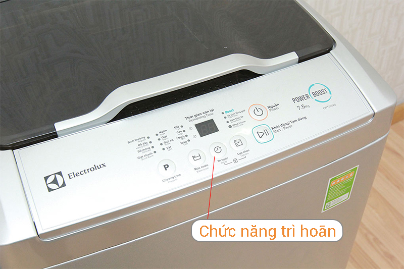 Máy có chức năng trì hoãn xả từ 30 phút đến 19 giờ