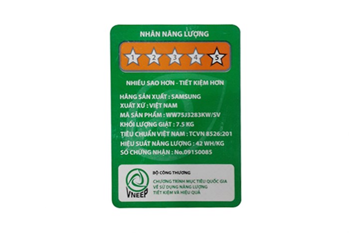 Máy giặt Samsung 7.5 kg WW75J3283KW/SV