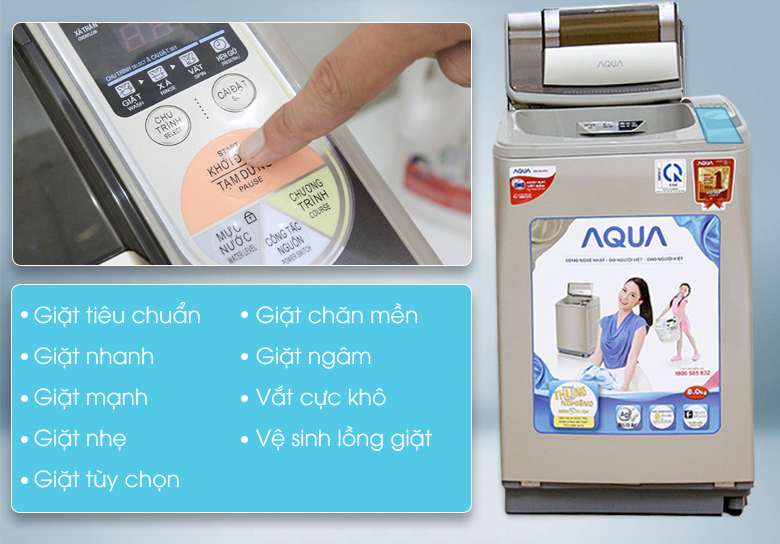 Máy giặt Aqua 8 kg AQW-U800Z2T N