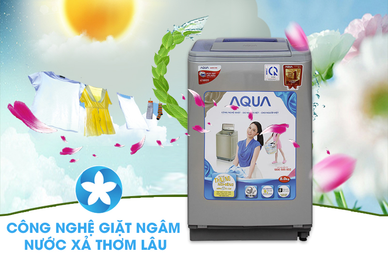 Máy giặt Aqua 8 kg AQW-U800Z2T S
