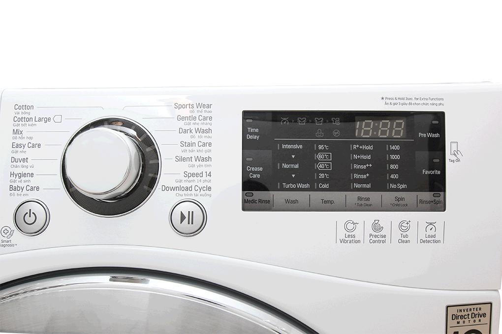 Máy giặt LG 9 kg F1409NPRW - 9