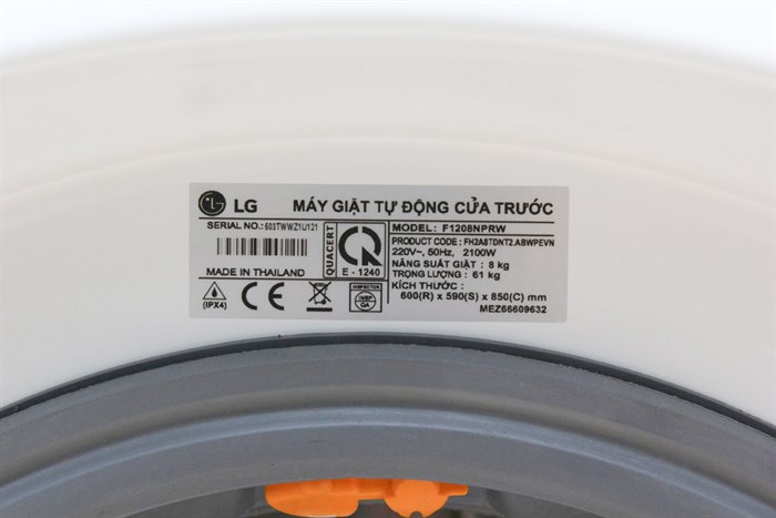 Máy giặt LG Inverter 8 kg F1208NPRW