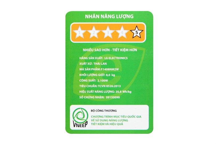 Máy giặt LG 8 kg F1408NM2W