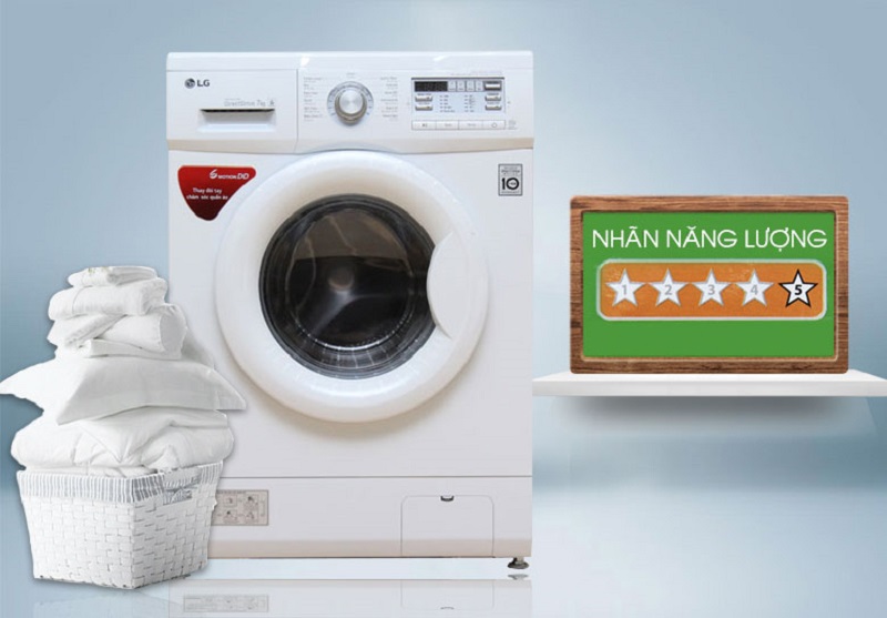 Cộng với công nghệ Inverter, máy giặt LG F1407NMPW sẽ đem lại khả năng tiết kiệm điện và nước cao cho gia đình bạn