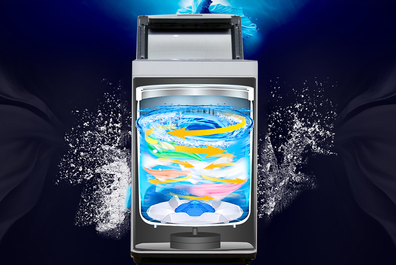 Với công nghệ luồng nước Dancing của máy giặt Panasonic 7 kg NA-F70VS7HCV, mâm giặt sẽ tạo ra luồng nước xoáy đa chiều Với công nghệ luồng nước Dancing của máy giặt Panasonic 7 kg NA-F70VS7HCV, mâm giặt sẽ tạo ra luồng nước xoáy đa chiều