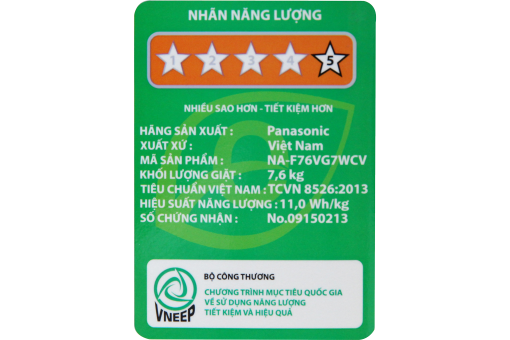 Máy giặt Panasonic 7.6 kg NA-F76VG7WCV - 13