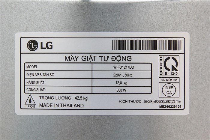Máy giặt LG Inverter 12 kg WF-D1217DD