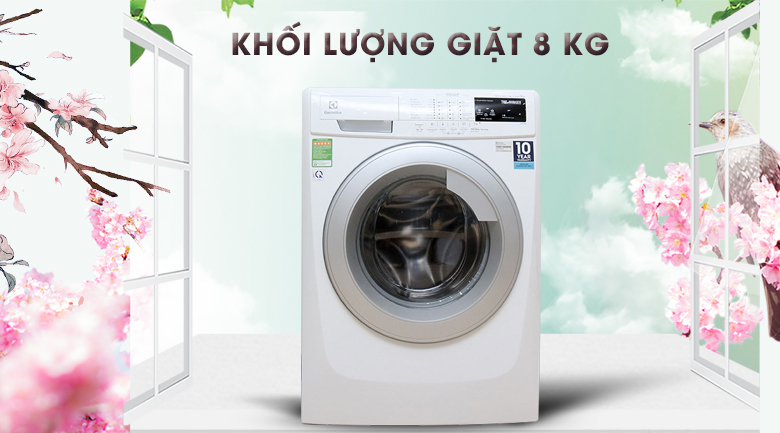 Khối lượng giặt 8 kg - Máy giặt Electrolux 8 kg EWF12843