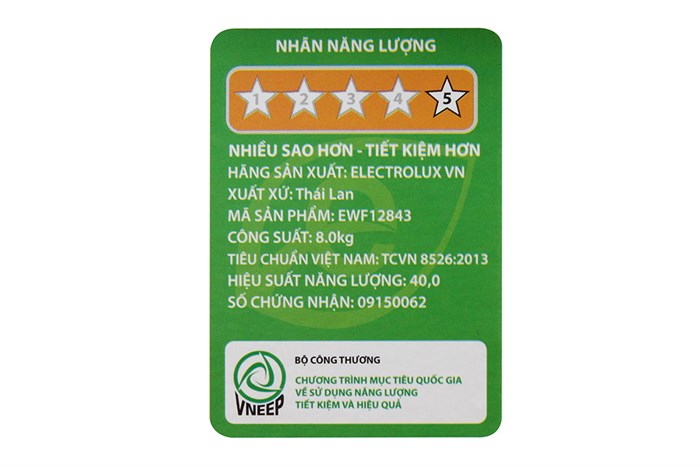 Máy giặt Electrolux 8 kg EWF12843 Màu Trắng