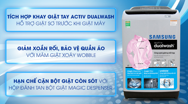 Máy giặt Samsung 8.5 kg WA85J5712SG/SV