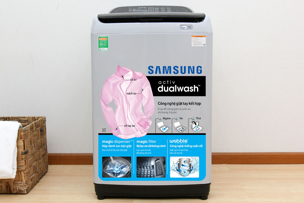 Máy giặt Samsung 8.5 kg WA85J5712SG/SV Màu Xám