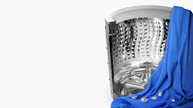 Lồng giặt kim cương - Máy giặt Samsung 8.5 kg WA85J5712SG-SV