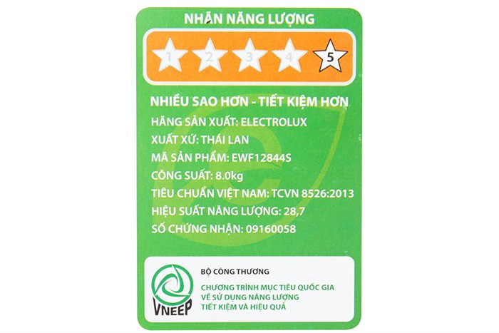 Máy giặt Electrolux Inverter 8 kg EWF12844S Màu Xám