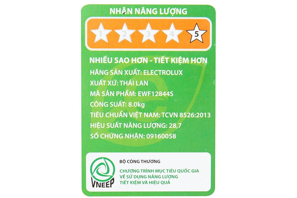 Máy giặt Electrolux Inverter 8 kg EWF12844S Màu Xám