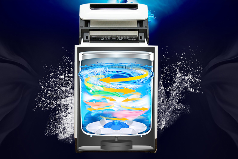 Luồng nước Dancing của máy giặt Panasonic NA-F90A1GRV có sức mạnh vượt trội