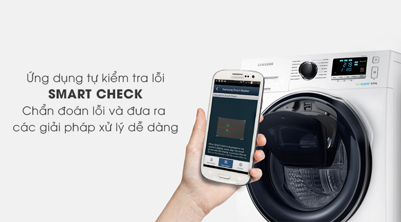 Máy giặt Samsung AddWash Inverter 9 kg WW90K6410QW/SV