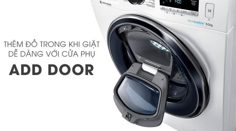 Máy giặt Samsung AddWash Inverter 9 kg WW90K6410QW/SV