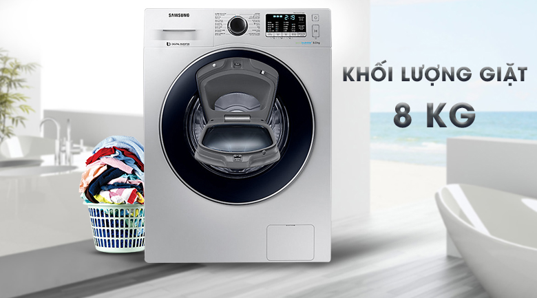 Khối lượng giặt - Máy giặt Samsung AddWash Inverter 8 kg WW80K5410US/SV Khối lượng giặt - Máy giặt Samsung AddWash Inverter 8 kg WW80K5410US/SV