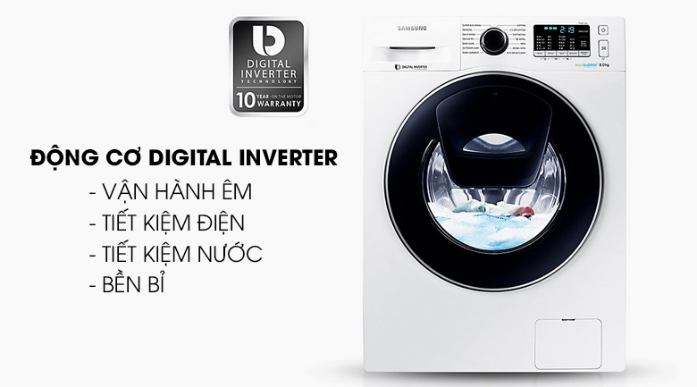 Digital Inverter - Máy giặt Samsung AddWash Inverter 8 kg WW80K5410US/SV Digital Inverter - Máy giặt Samsung AddWash Inverter 8 kg WW80K5410US/SV