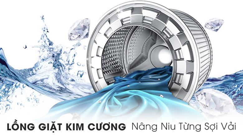 Lồng giặt kim cương - Máy giặt Samsung AddWash Inverter 8 kg WW80K5410US/SV Lồng giặt kim cương - Máy giặt Samsung AddWash Inverter 8 kg WW80K5410US/SV