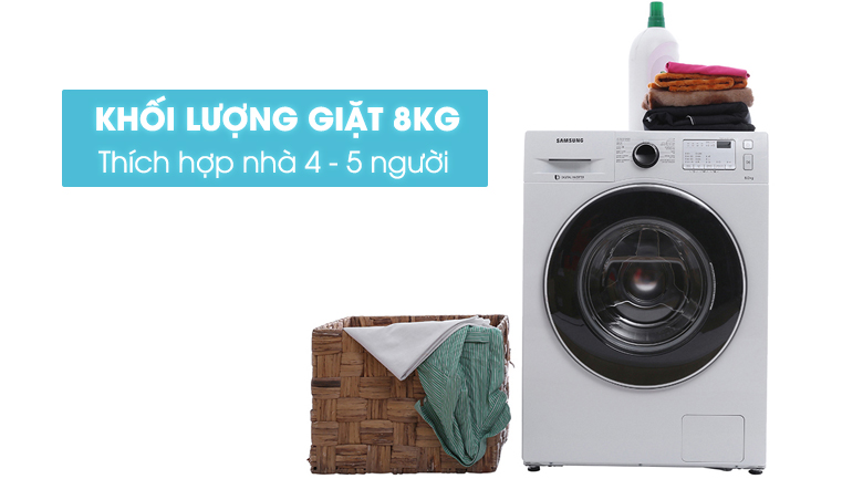 Máy giặt Samsung inverter 8.0 kg WW80J4233GW/SV