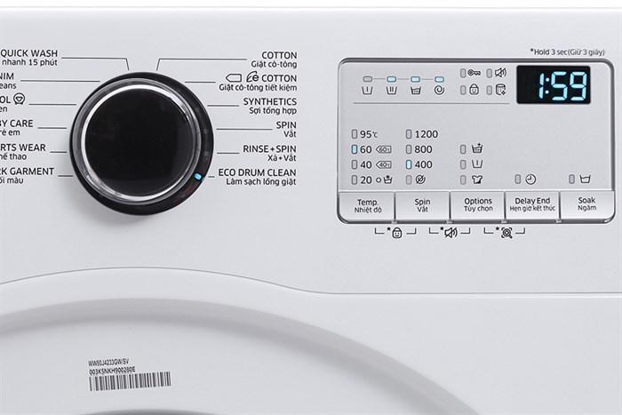 Máy giặt Samsung inverter 8.0 kg WW80J4233GW/SV Màu Trắng