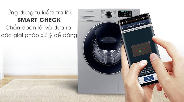 Smart Check - Máy giặt Samsung Inverter 7.5 kg WW75K5210US/SV