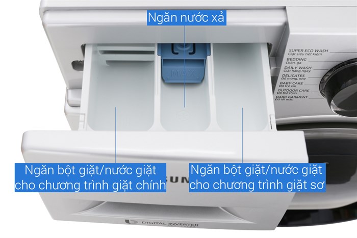 Máy giặt Samsung Inverter 7.5 kg WW75K5210US/SV Màu Trắng
