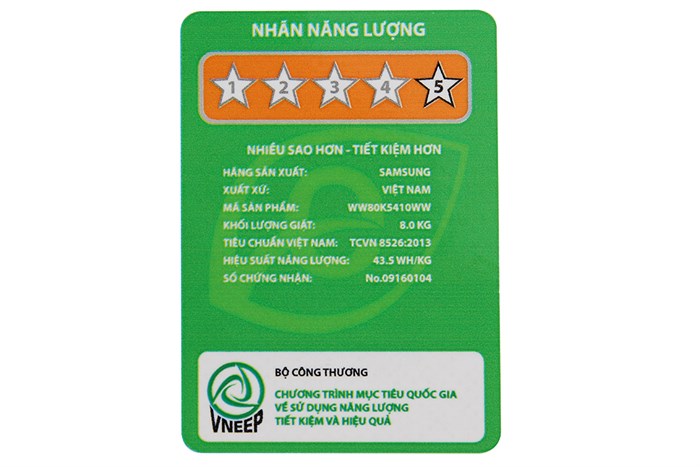 Máy giặt Samsung AddWash inverter 8 kg WW80K5410WW/SV Màu Trắng