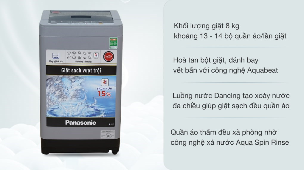 Máy giặt Panasonic 8 kg NA-F80VS9GRV