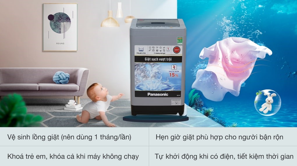Máy giặt Panasonic 8 kg NA-F80VS9GRV