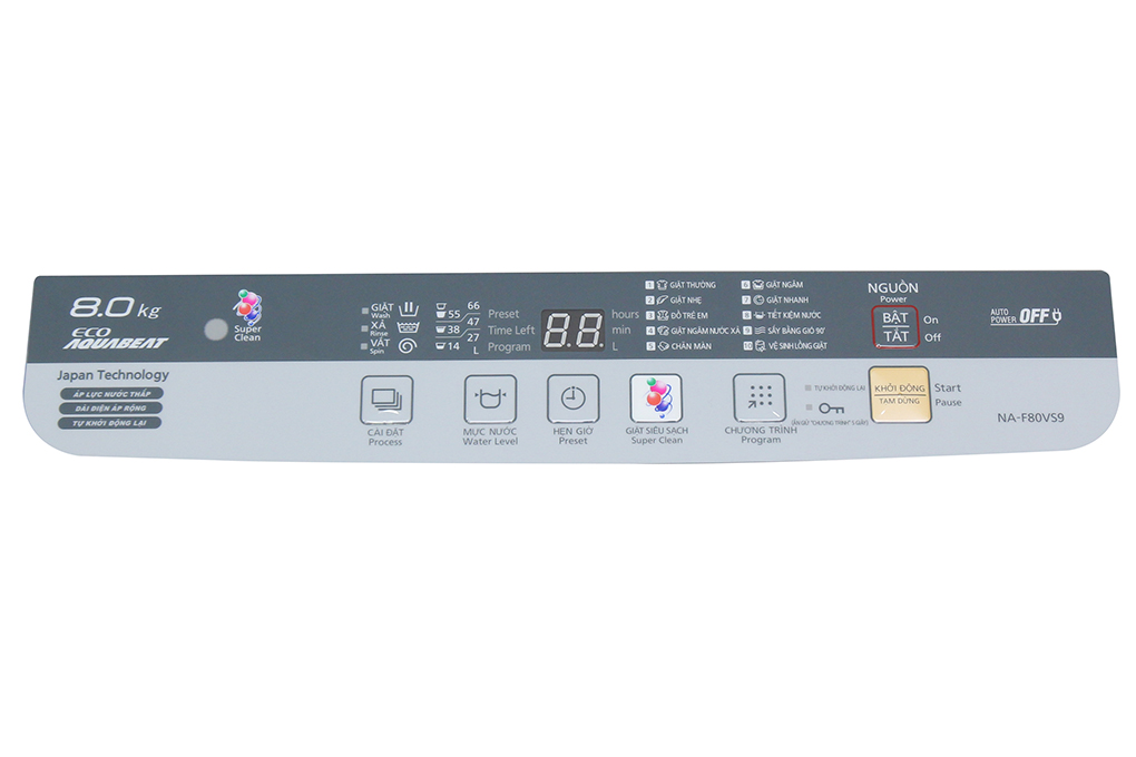Máy giặt Panasonic 8 kg NA-F80VS9GRV Màu Xám