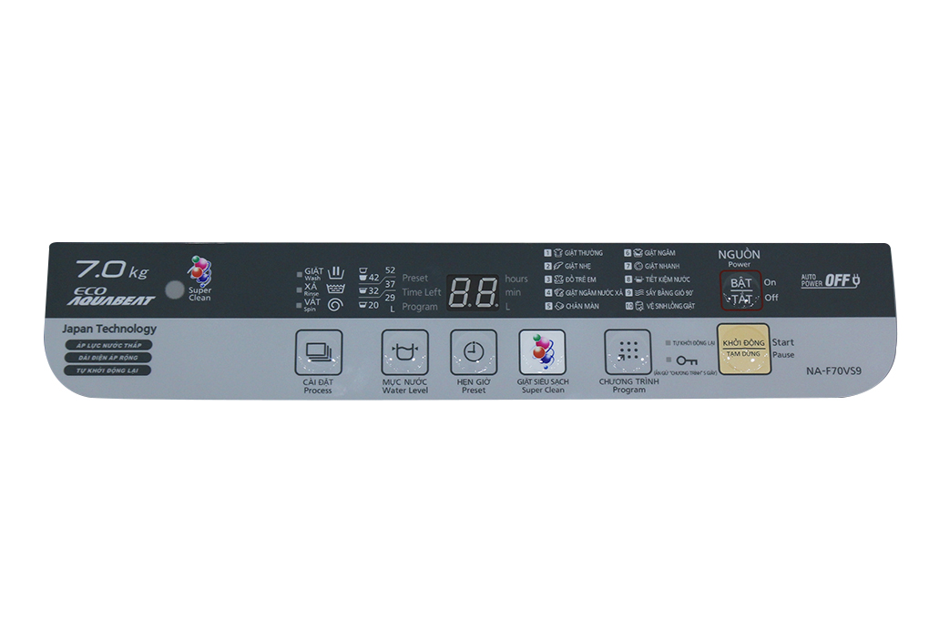 Máy giặt Panasonic 7 kg NA-F70VS9GRV Màu Xám