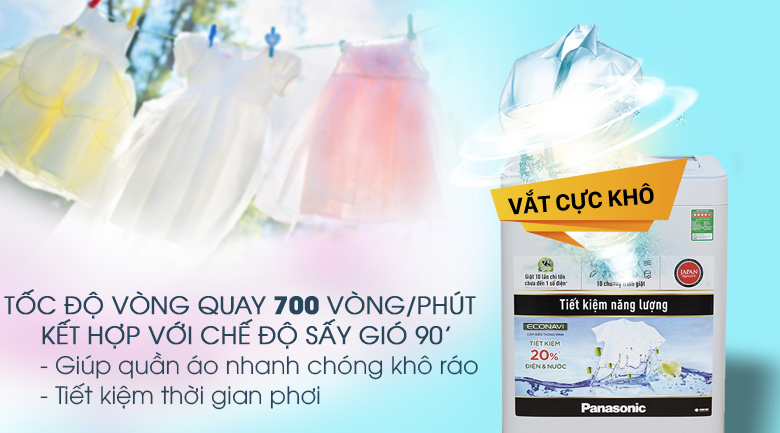 Máy giặt Panasonic 7.6 kg NA-F76VG9HRV