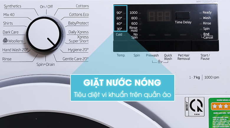 Máy giặt Beko 7 kg WMY 71033 PTLMB3