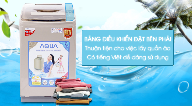 Máy giặt AQUA 8 kg AQW-U800AT N