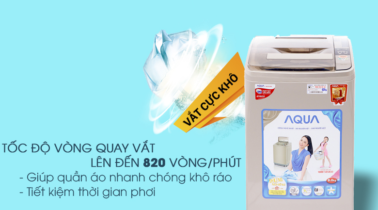 Máy giặt AQUA 8 kg AQW-U800AT N