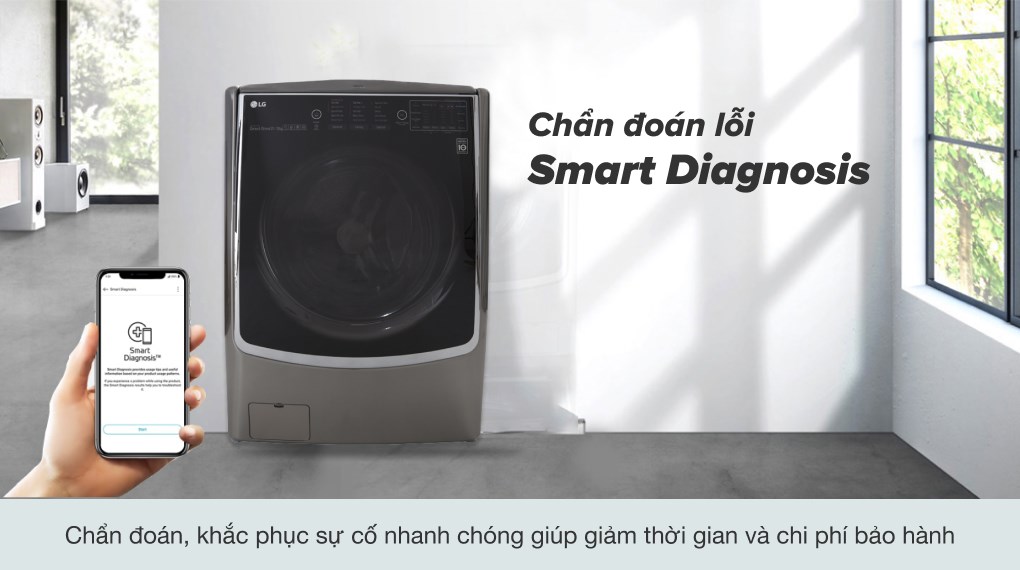 Máy giặt sấy LG Inverter giặt 21 kg - sấy 12 kg F2721HTTV