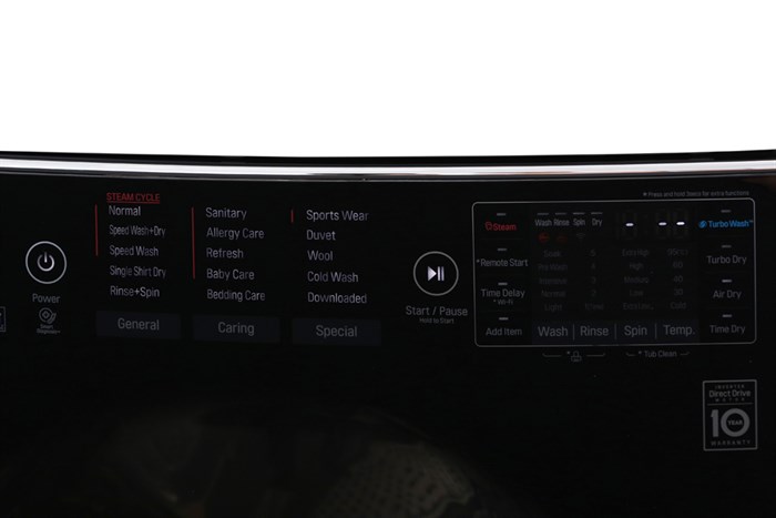 Máy giặt sấy LG Inverter giặt 21 kg - sấy 12 kg F2721HTTV Màu Đen - Xám