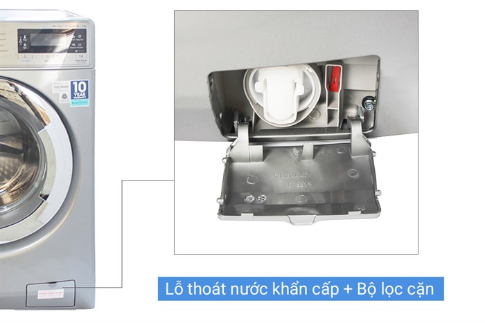 Máy giặt Electrolux Inverter 10 kg EWF14023S Màu Xám