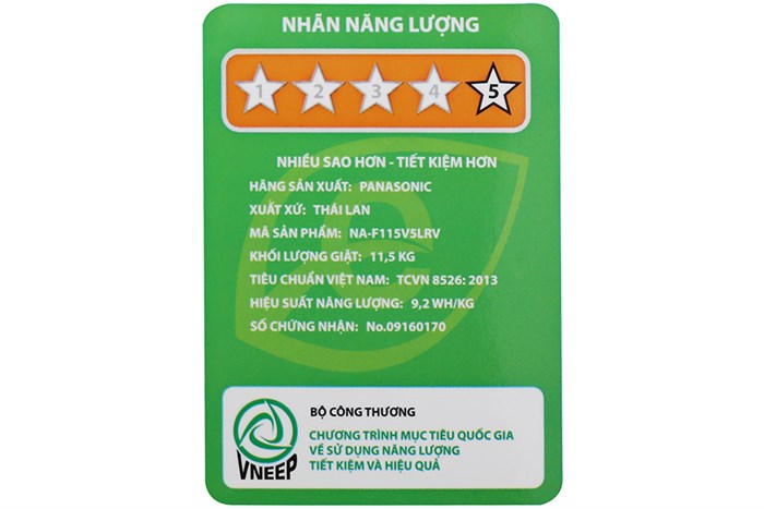 Máy giặt Panasonic 11.5 kg NA-F115V5LRV Màu Xám